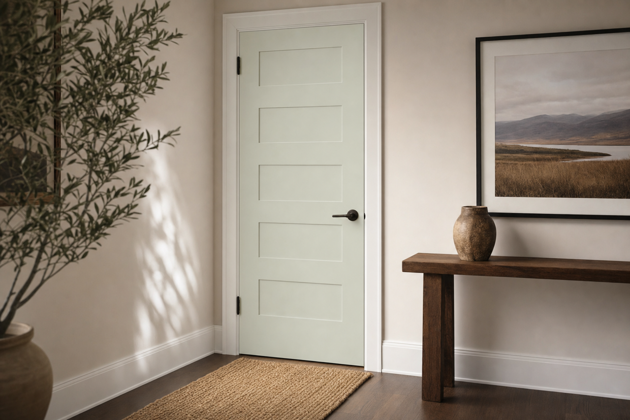 Frostine by Benjamin Moore on interior-doors