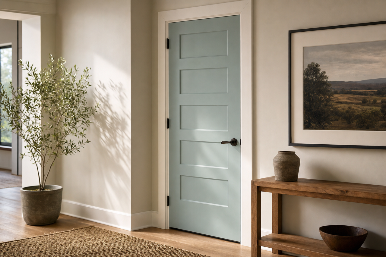 Atmospheric by Benjamin Moore on interior-doors