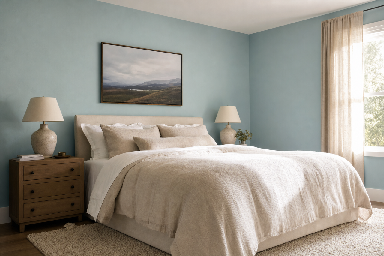 Exhale by Benjamin Moore on interiors