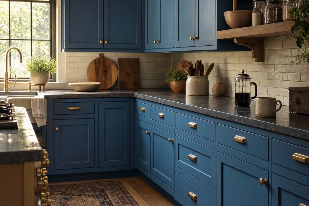 Lucerne by Benjamin Moore on cabinets