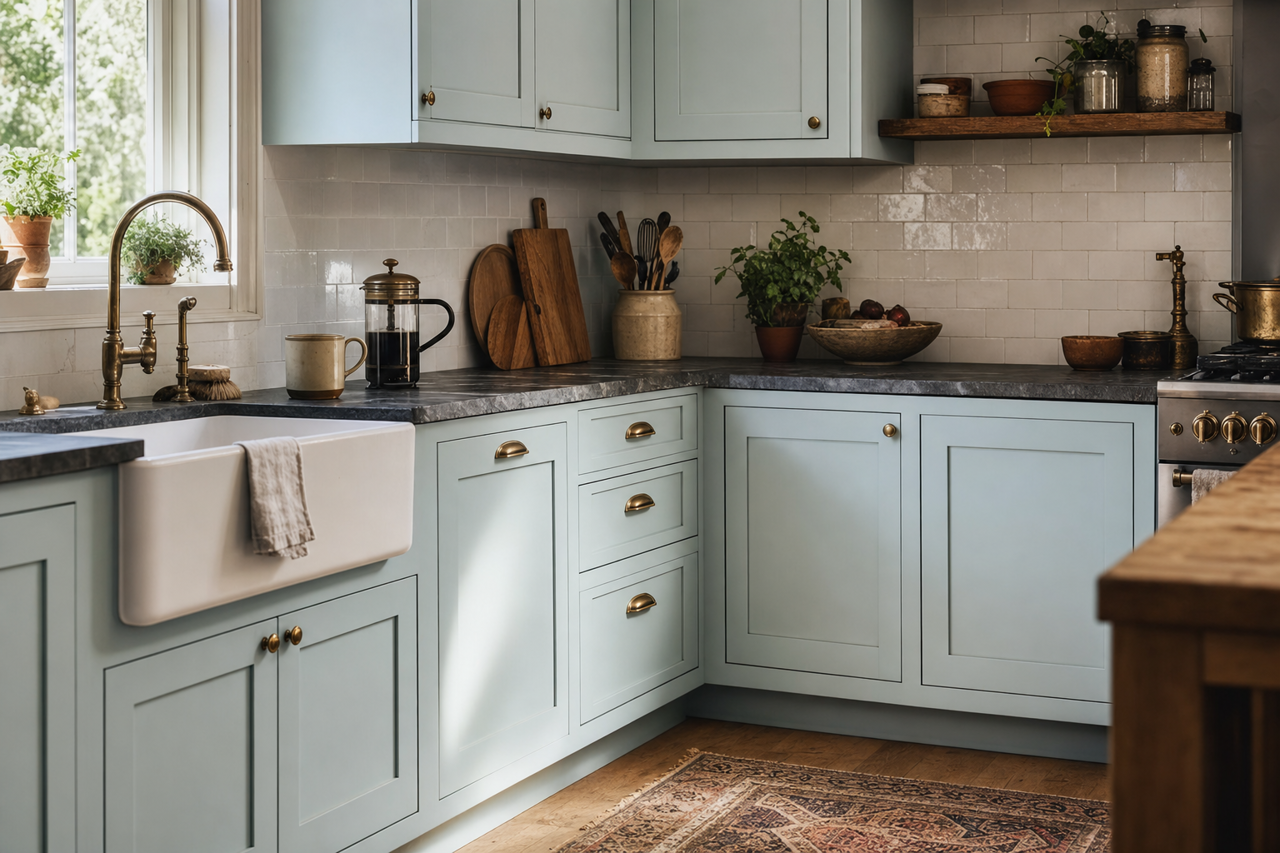 Constellation by Benjamin Moore on cabinets