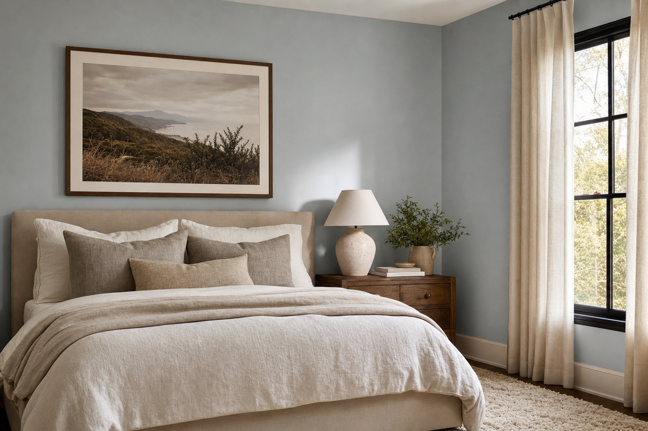 Solitude by Benjamin Moore on interiors