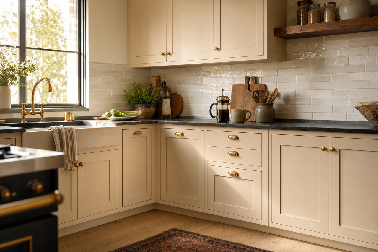 Sonnet by Benjamin Moore on cabinets