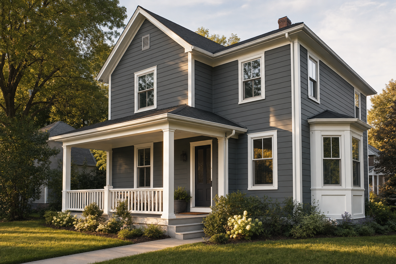 Flint by Benjamin Moore on exterior