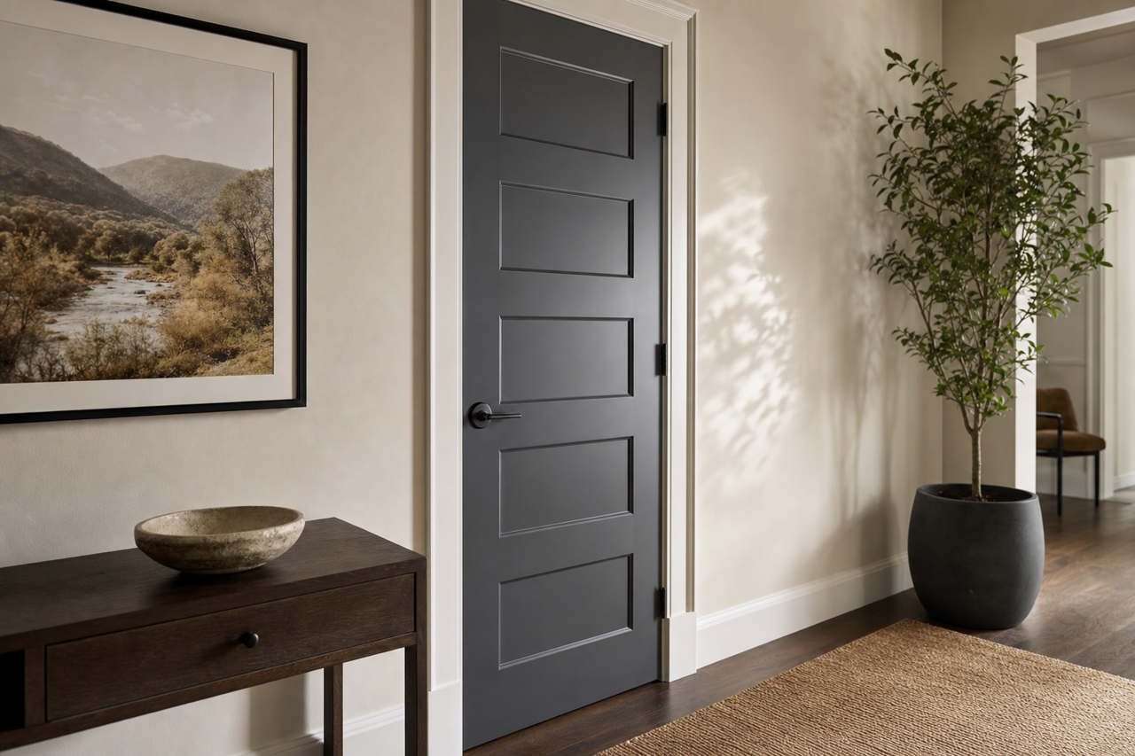 Mysterious by Benjamin Moore on interior-doors