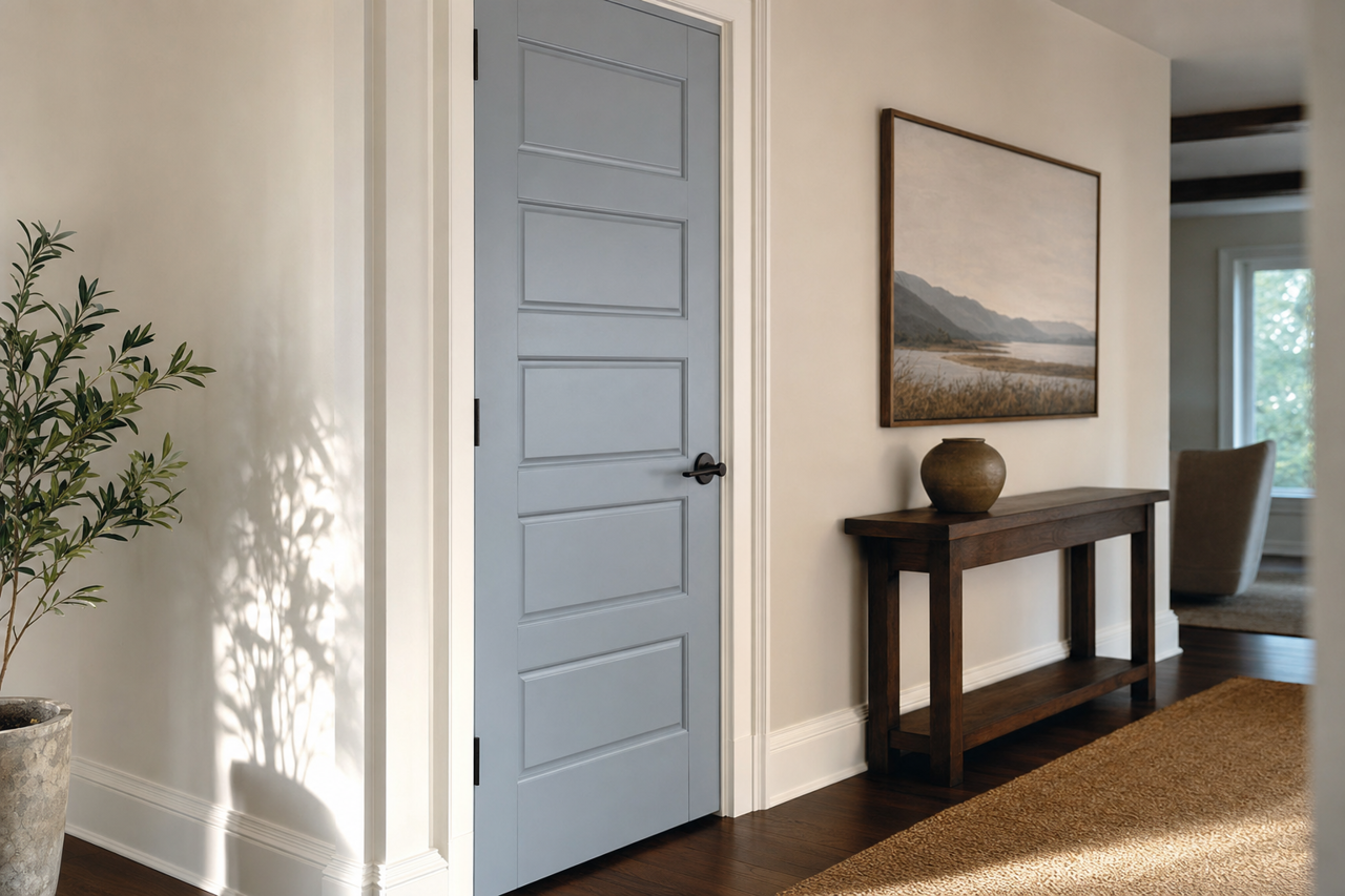 Coastline by Benjamin Moore on interior-doors