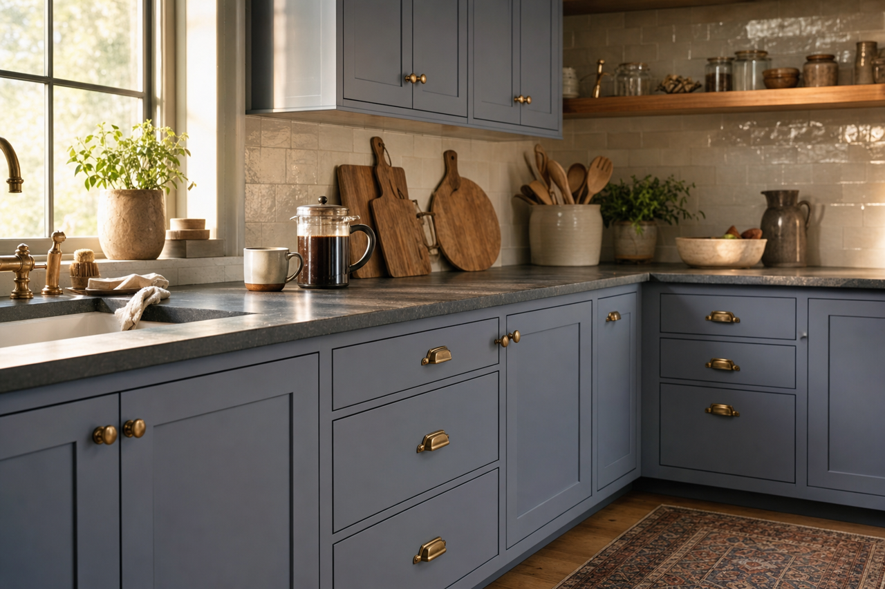 Luxe by Benjamin Moore on cabinets