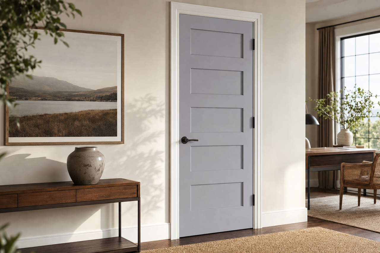 Wisteria by Benjamin Moore on interior-doors