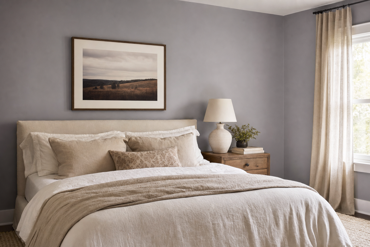 Wisteria by Benjamin Moore on interiors