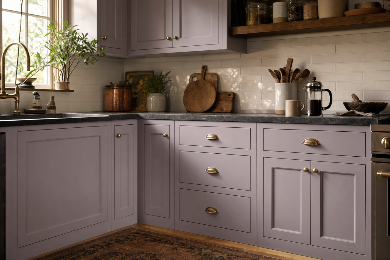 Amorous by Benjamin Moore on cabinets
