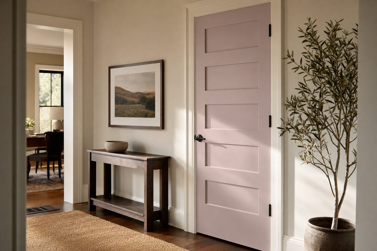Violetta by Benjamin Moore on interior-doors