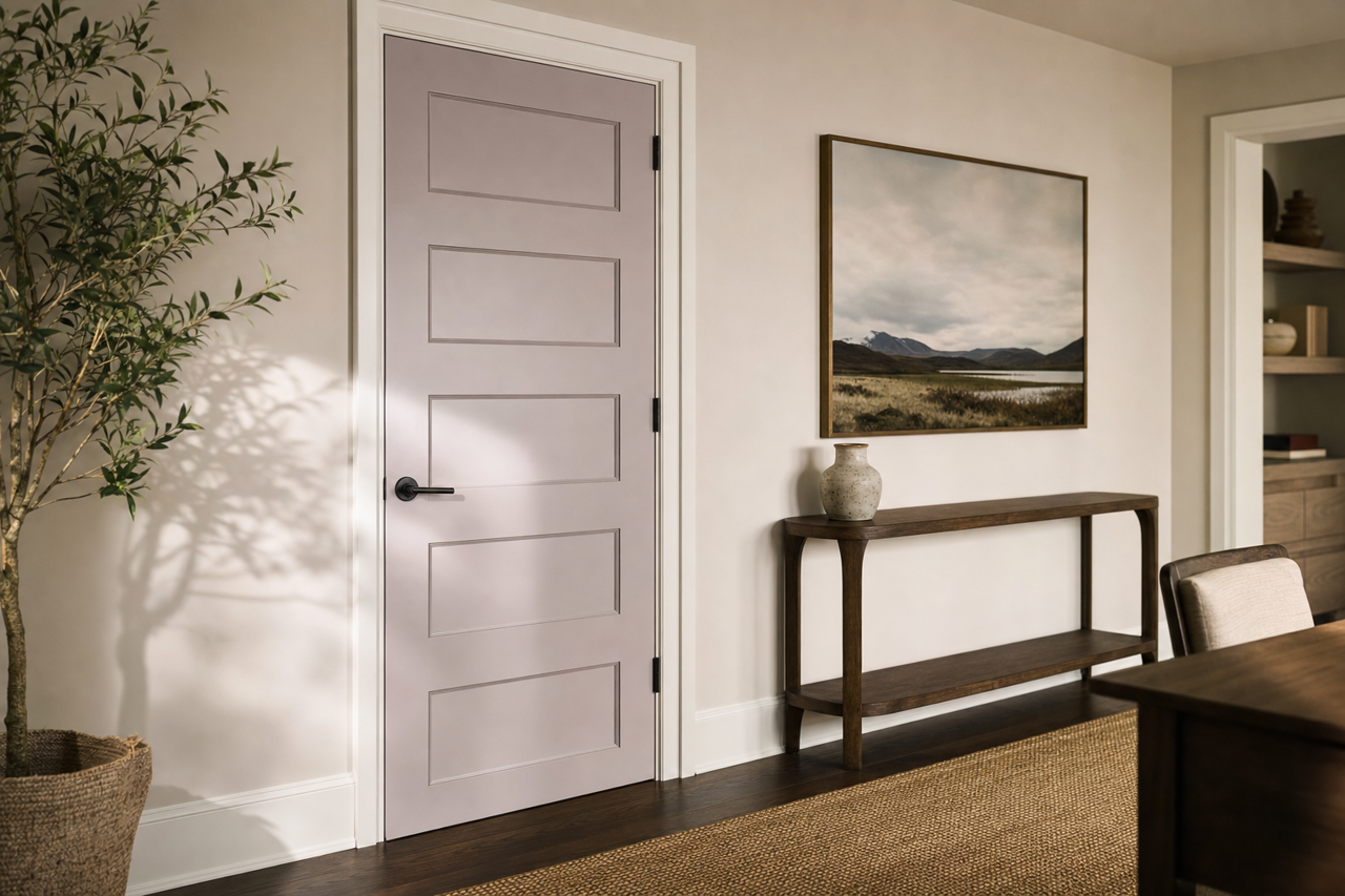 Sanctuary by Benjamin Moore on interior-doors