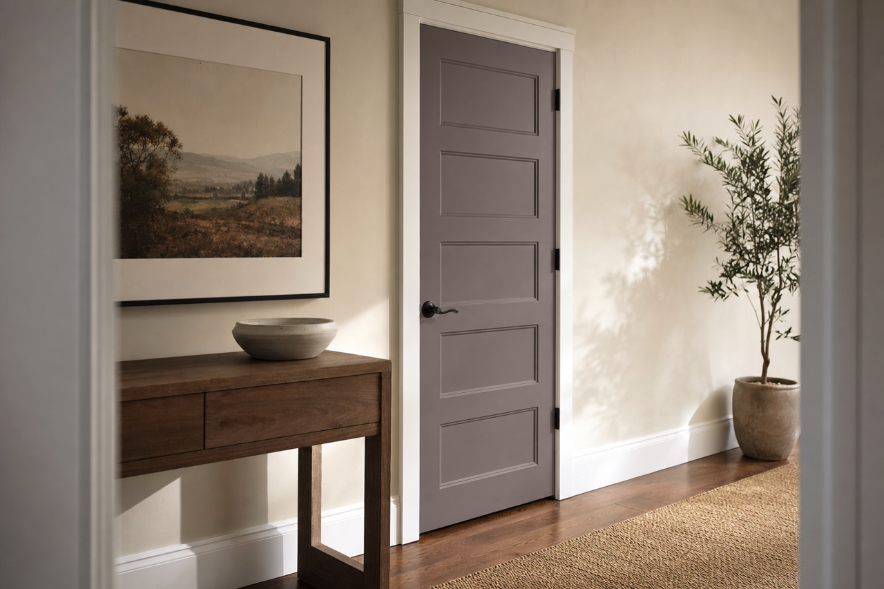 Kasbah by Benjamin Moore on interior-doors