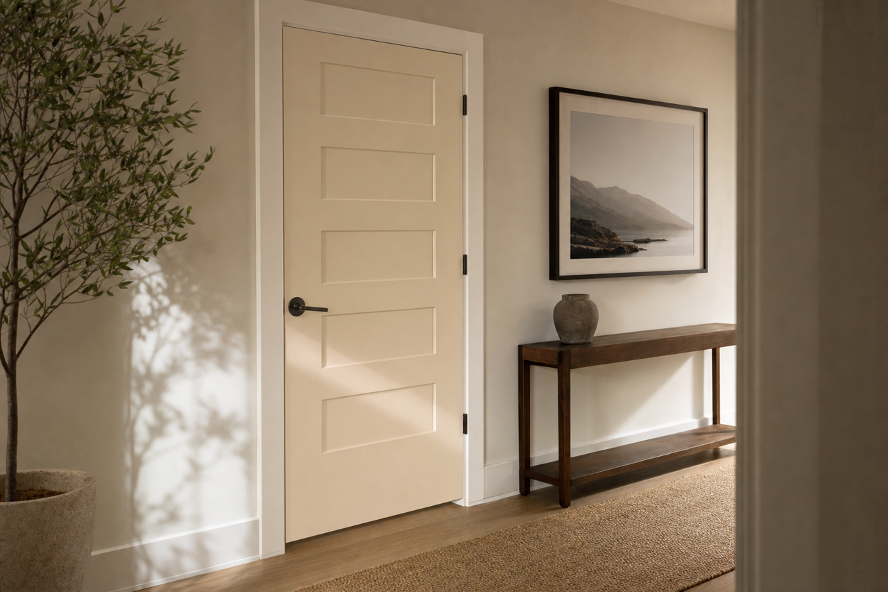 Fossil by Benjamin Moore on interior-doors