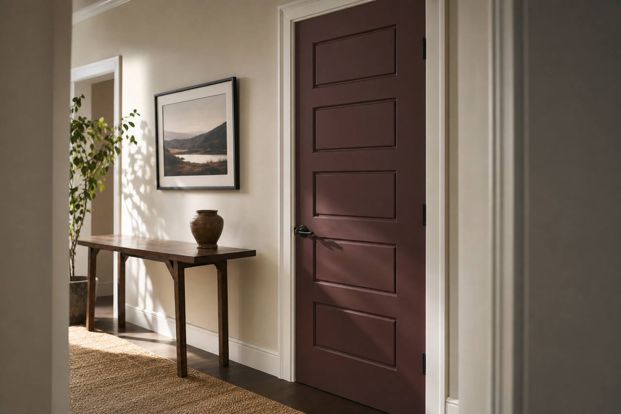 Caponata by Benjamin Moore on interior-doors