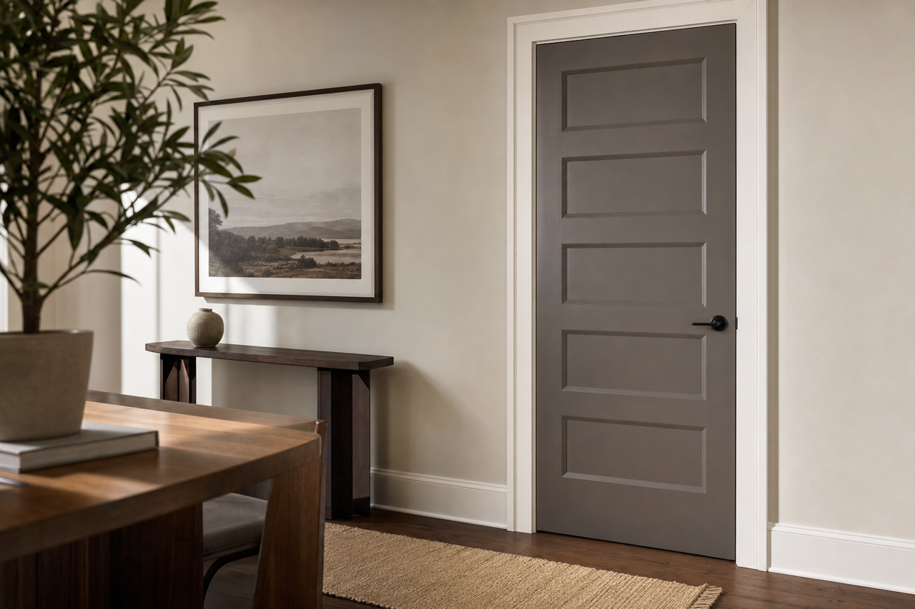 Silhouette by Benjamin Moore on interior-doors