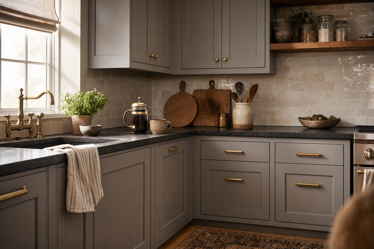 Granite by Benjamin Moore on cabinets