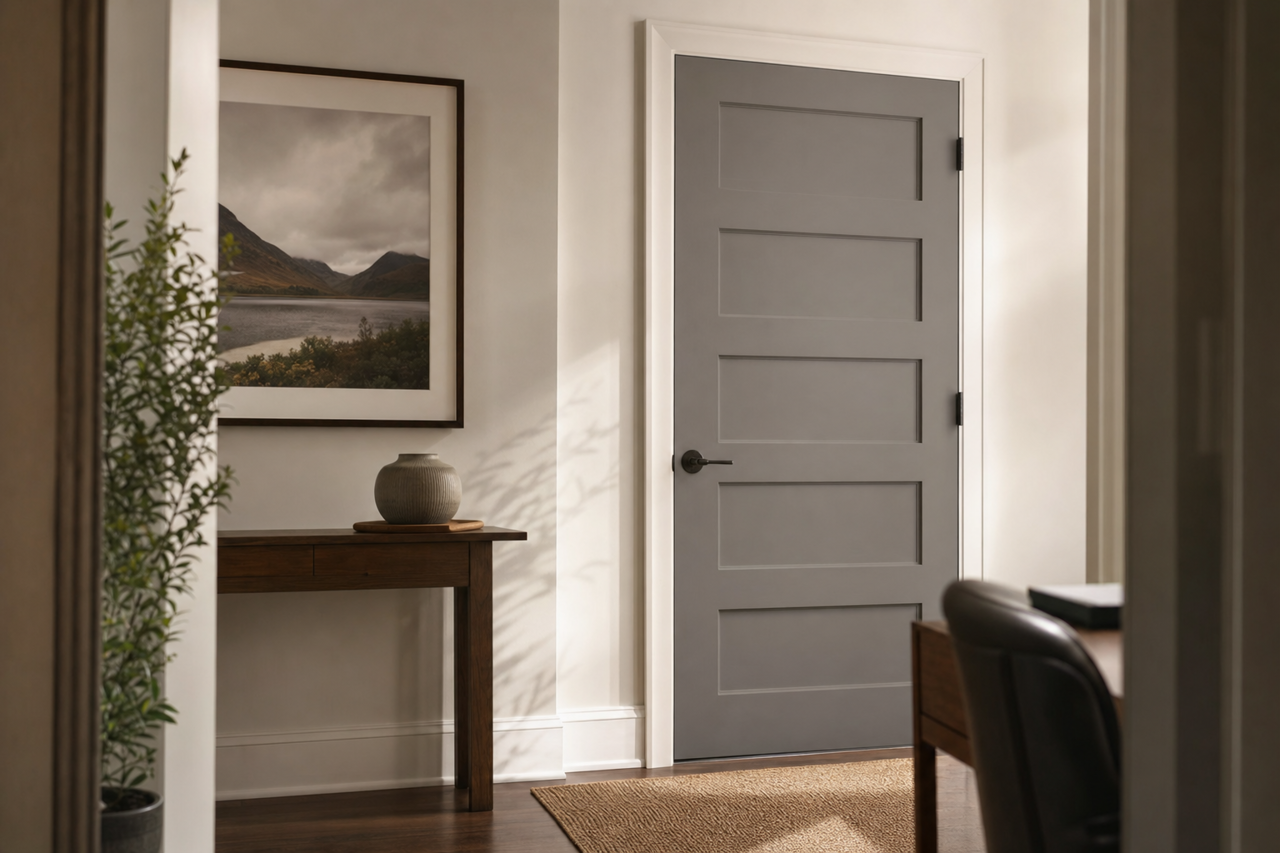 Granite by Benjamin Moore on interior-doors