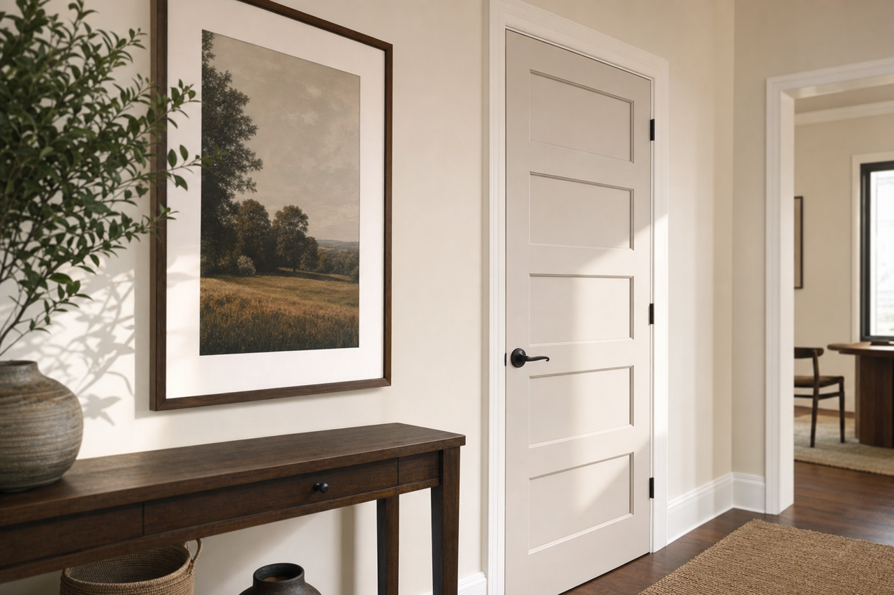 Angelica by Benjamin Moore on interior-doors