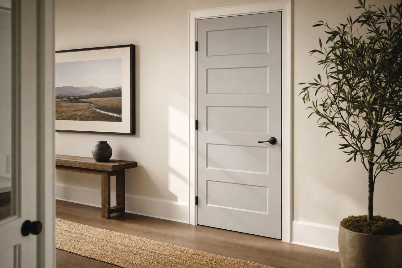 Nightingale by Benjamin Moore on interior-doors