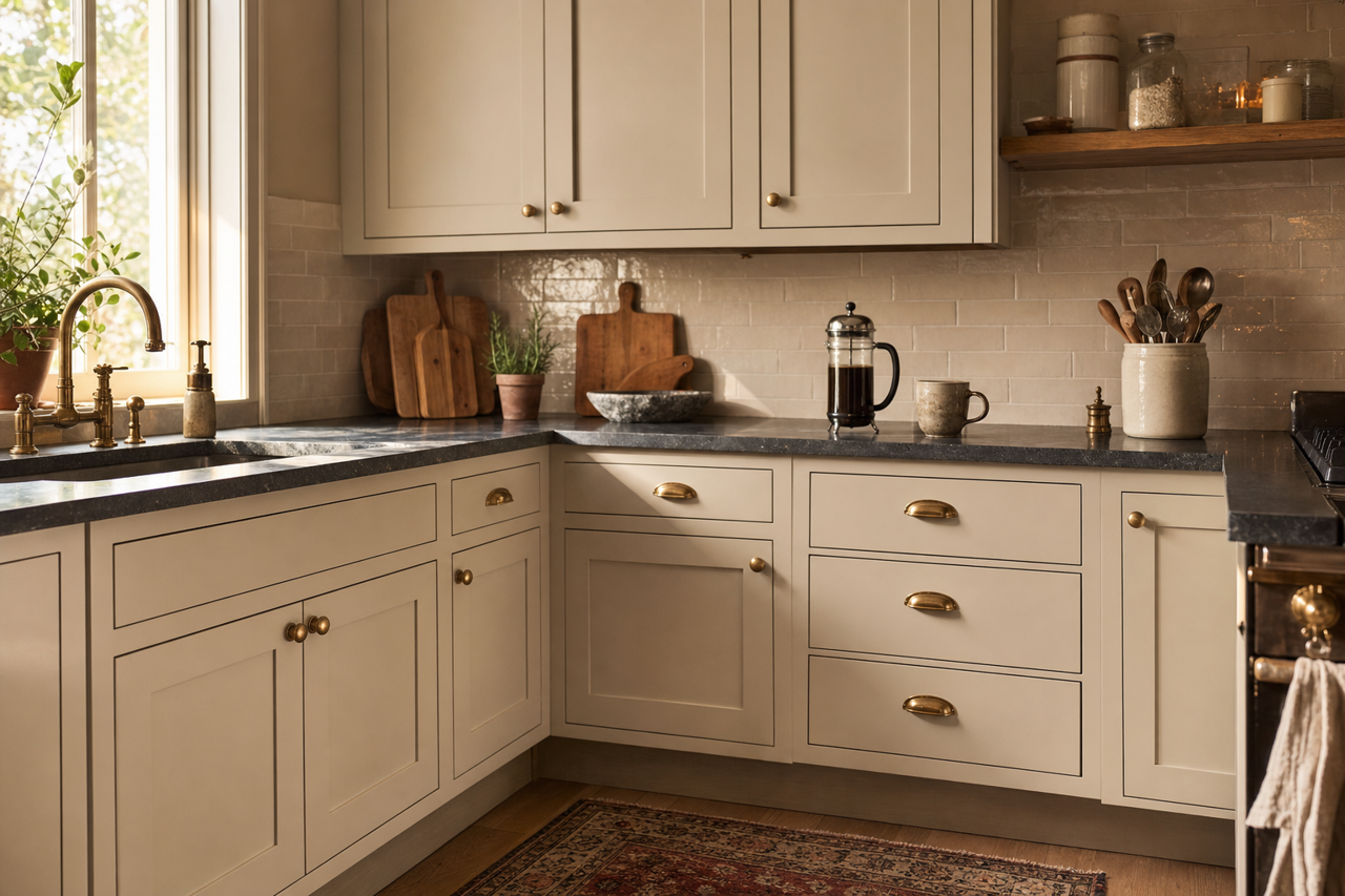 Wish by Benjamin Moore on cabinets