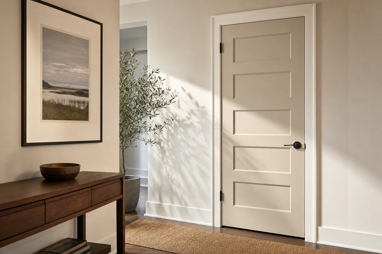 Thunder by Benjamin Moore on interior-doors