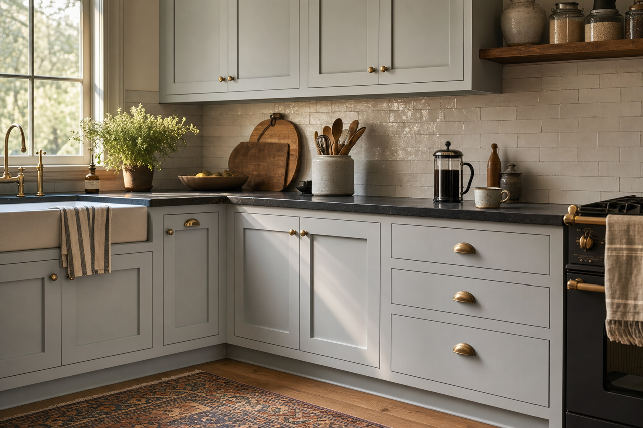 Eternity by Benjamin Moore on cabinets
