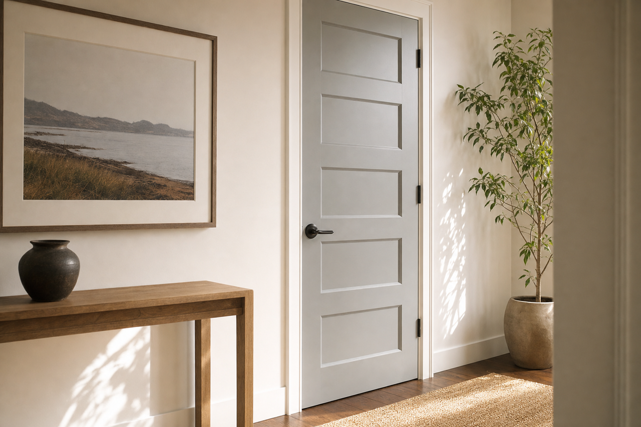 Storm by Benjamin Moore on interior-doors