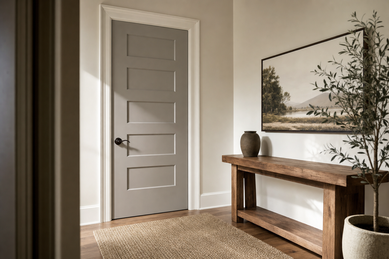 Dolphin by Benjamin Moore on interior-doors