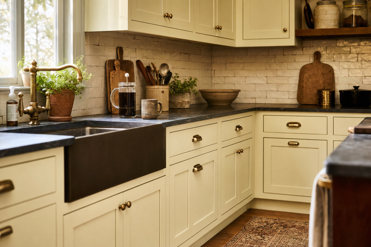 Refined by Benjamin Moore on cabinets
