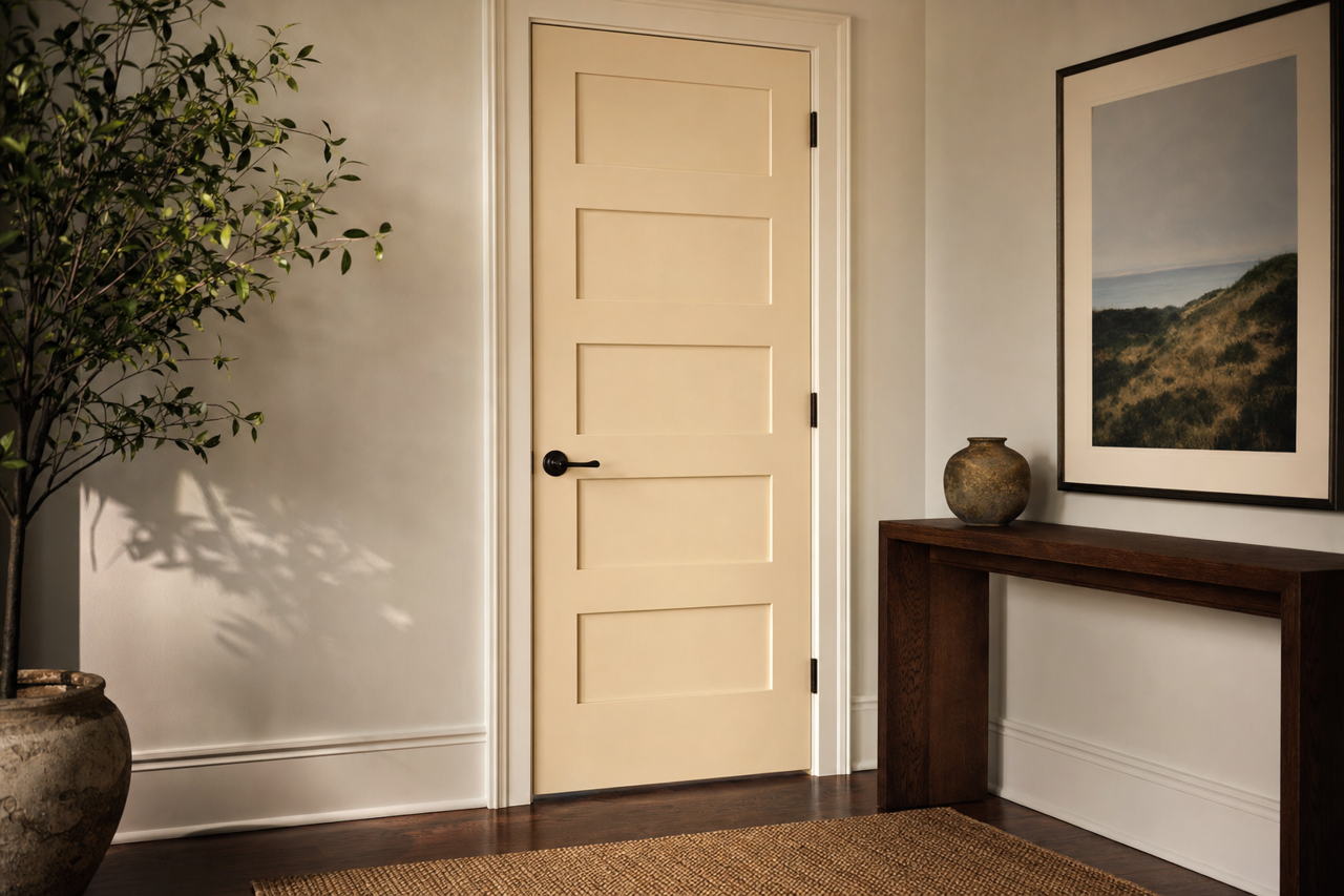 Frappe by Benjamin Moore on interior-doors