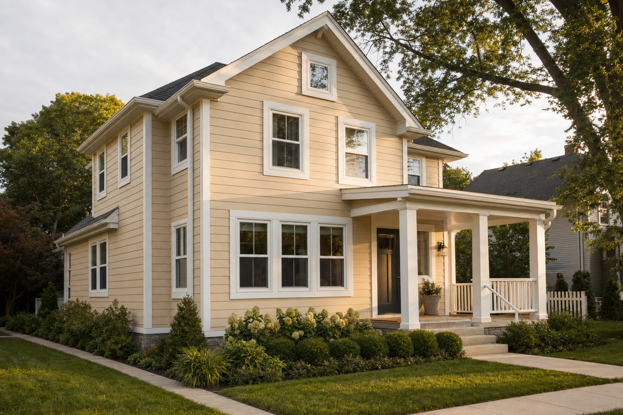 Hush by Benjamin Moore on exterior