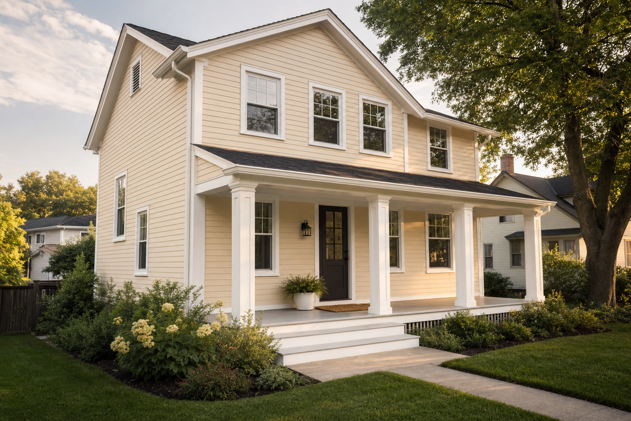 Muslin by Benjamin Moore on exterior