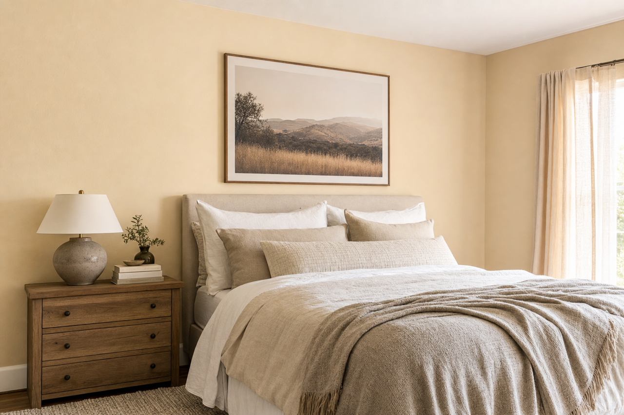 Muslin by Benjamin Moore on interiors