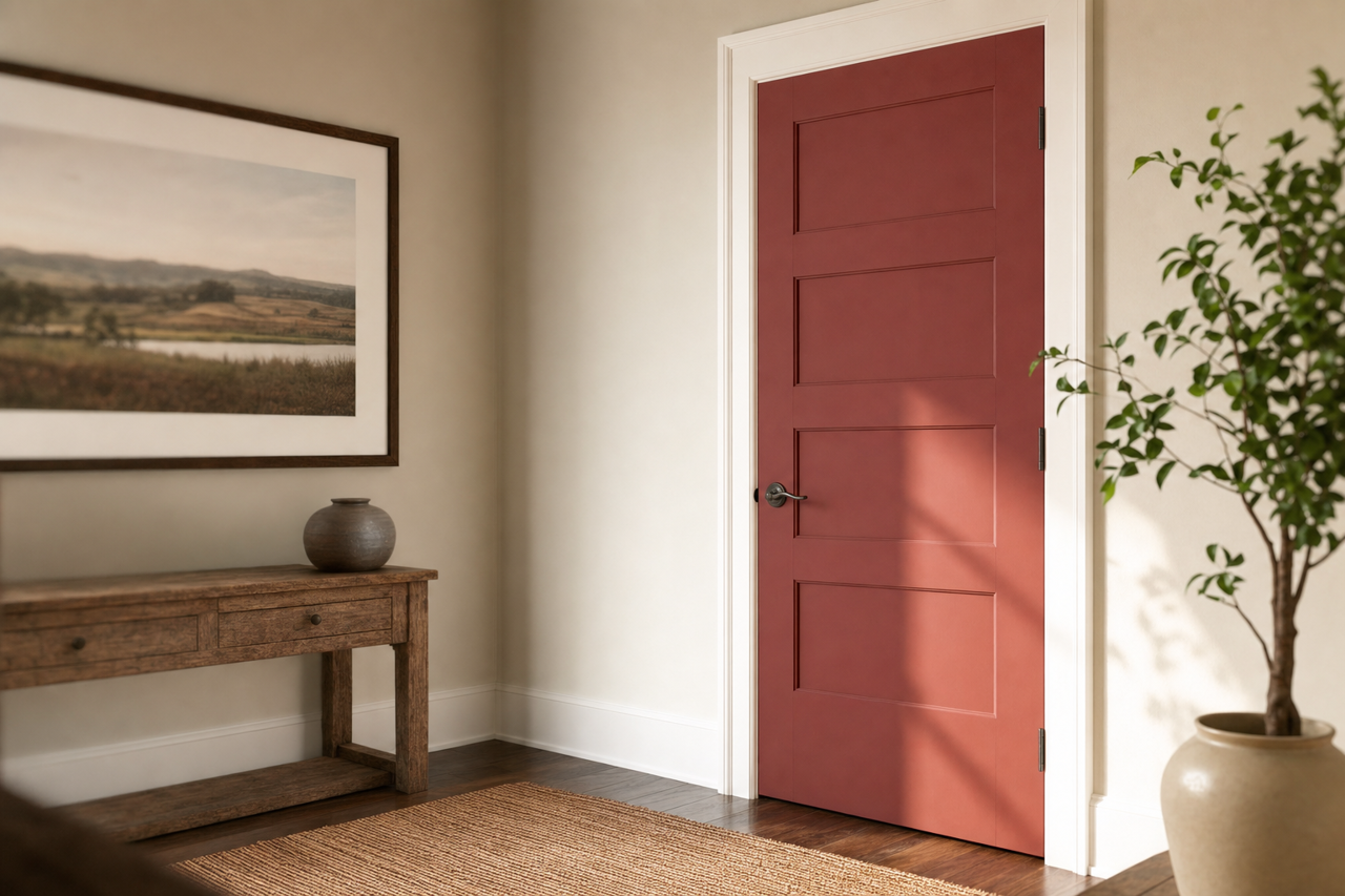 Boxcar by Benjamin Moore on interior-doors