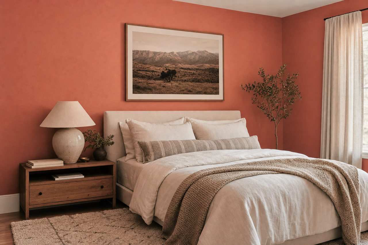 Red by Benjamin Moore on interiors