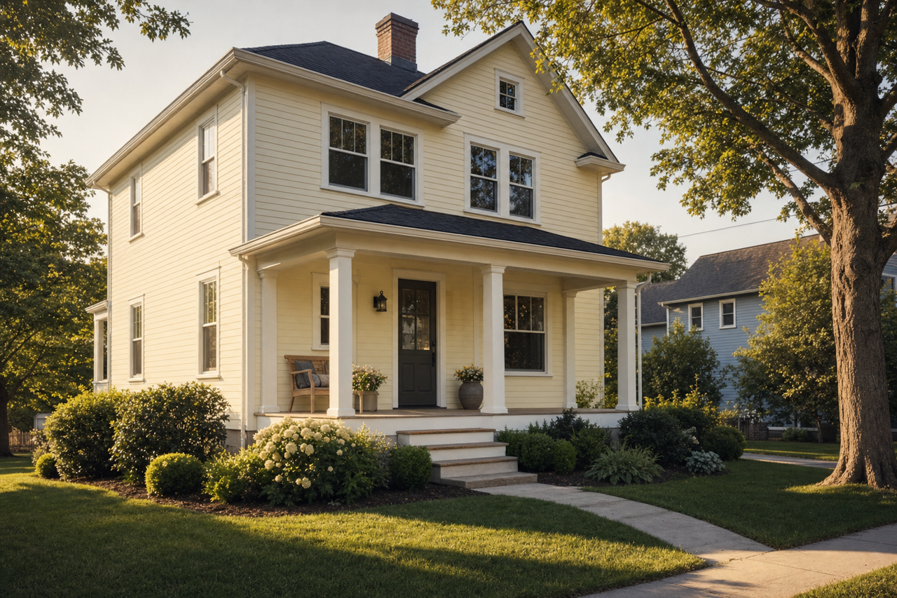 Ivory by Benjamin Moore on exterior