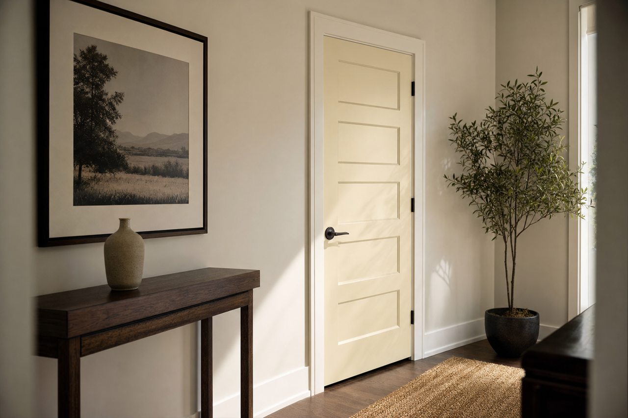 Ivory by Benjamin Moore on interior-doors