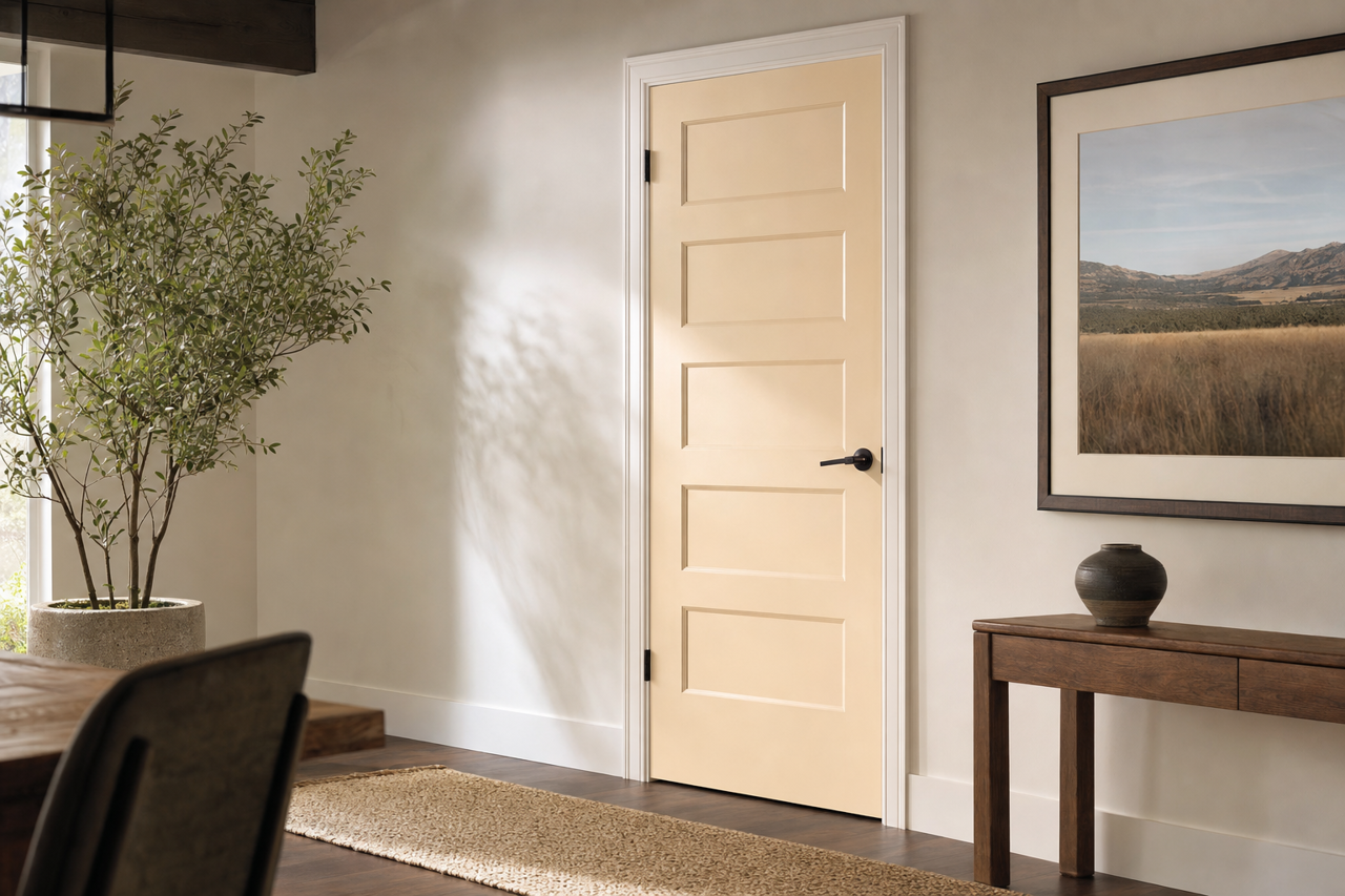 Barely by Benjamin Moore on interior-doors