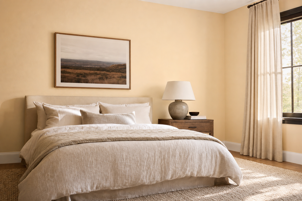 Barely by Benjamin Moore on interiors