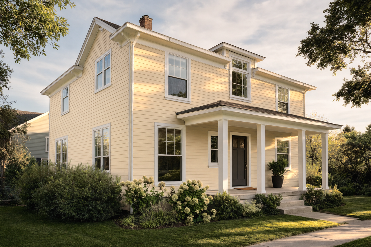 Sandy by Benjamin Moore on exterior
