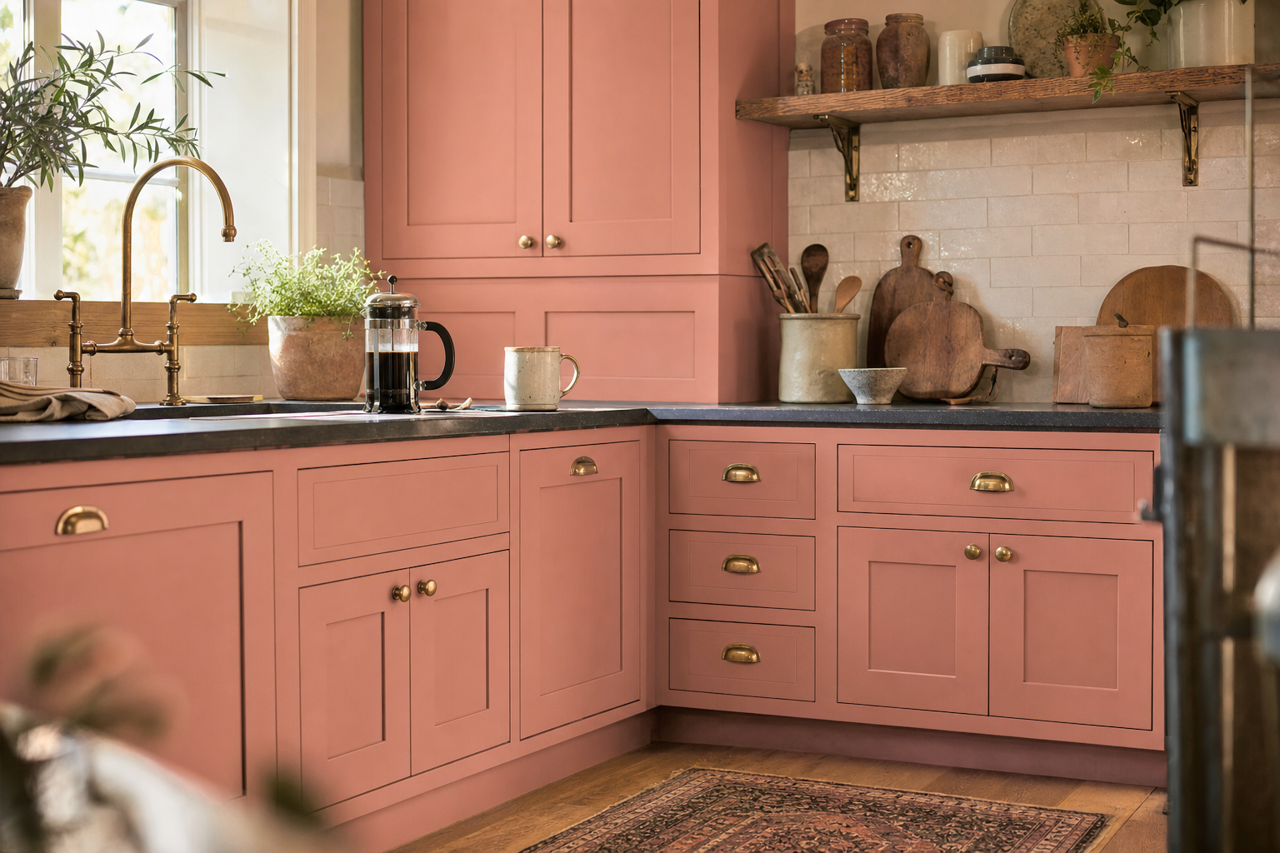 Smoked by Benjamin Moore on cabinets
