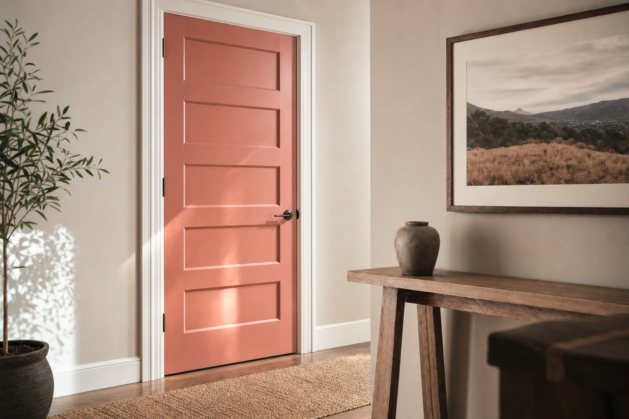 Smoked by Benjamin Moore on interior-doors