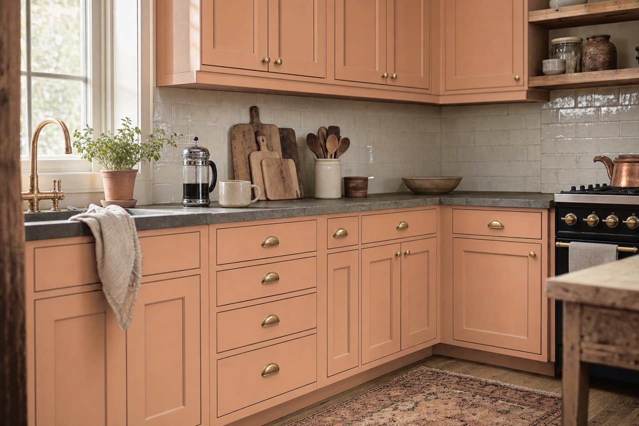 Frontenac by Benjamin Moore on cabinets