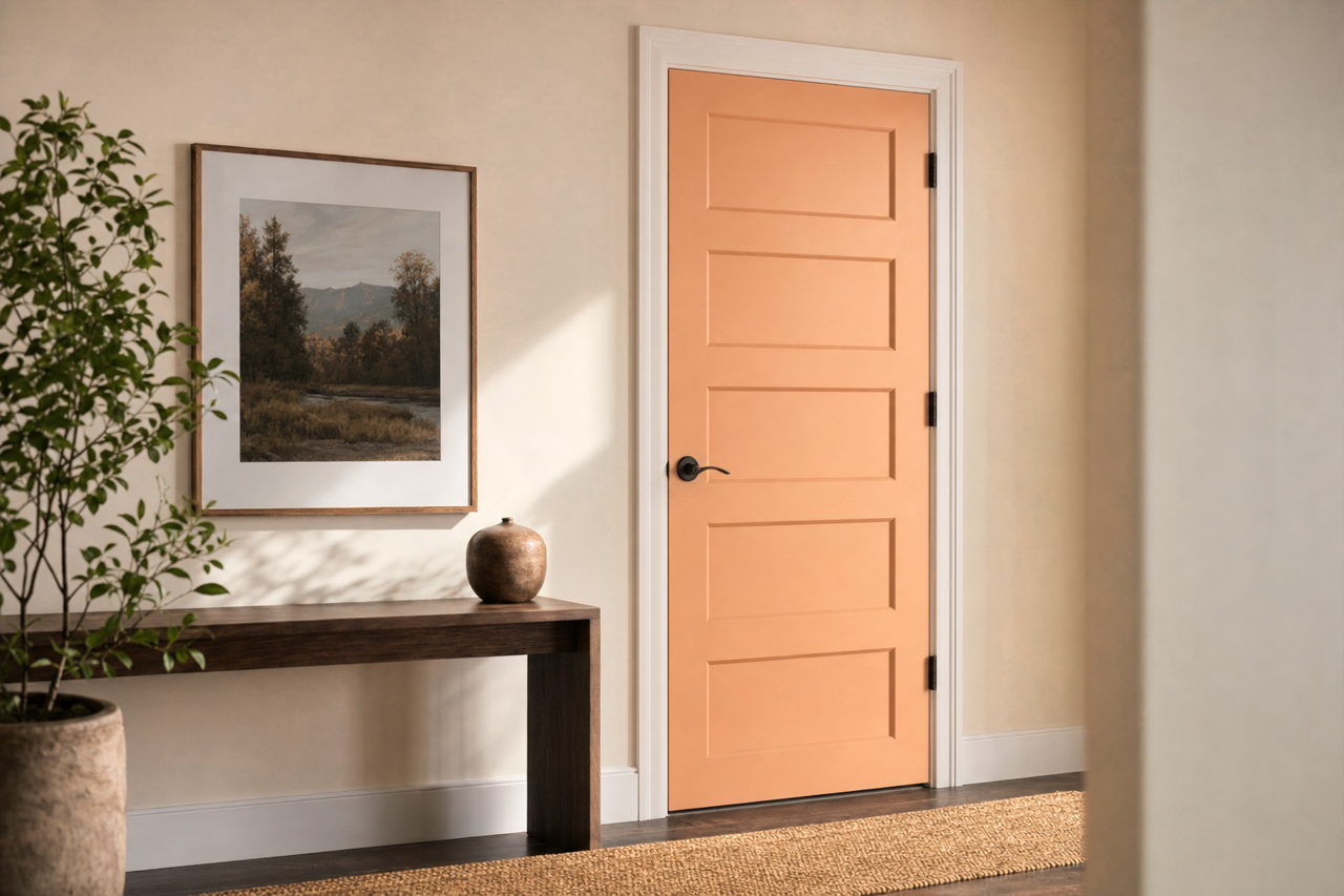 Indian by Benjamin Moore on interior-doors