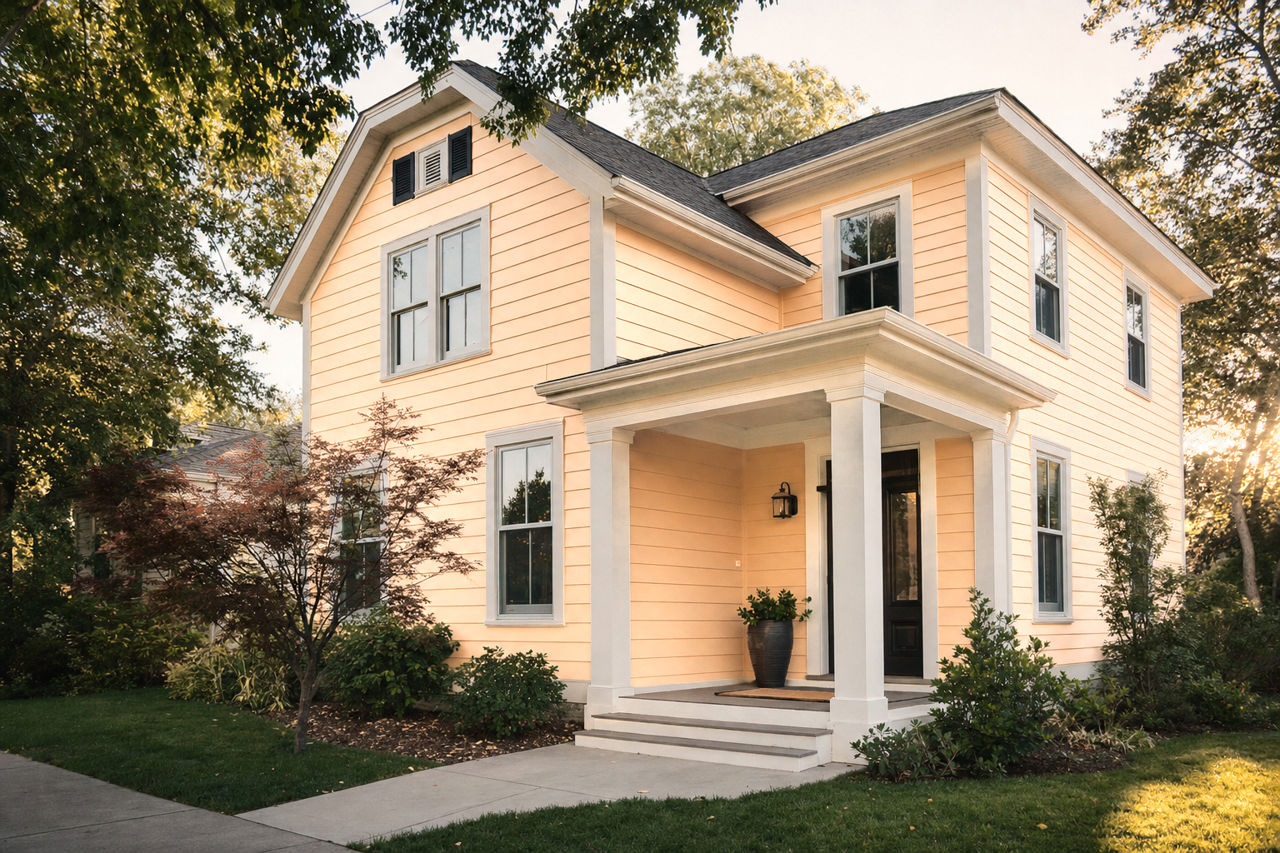 Butter by Benjamin Moore on exterior