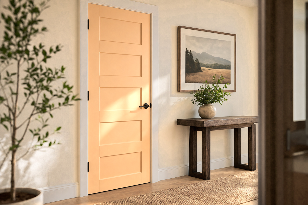 Butter by Benjamin Moore on interior-doors