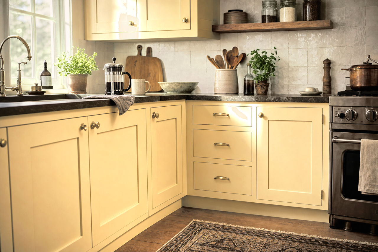 Summer by Benjamin Moore on cabinets