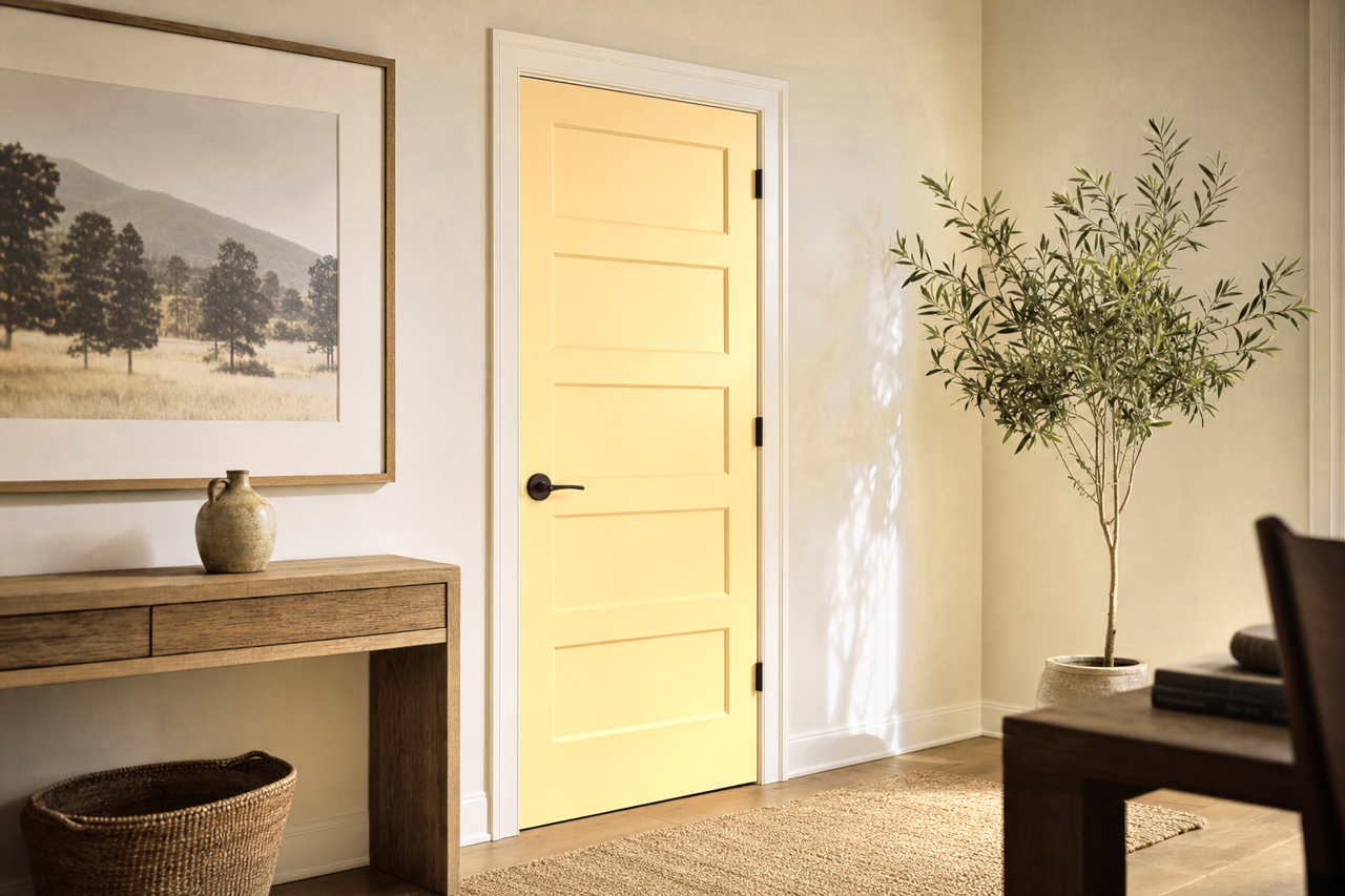Vellum by Benjamin Moore on interior-doors