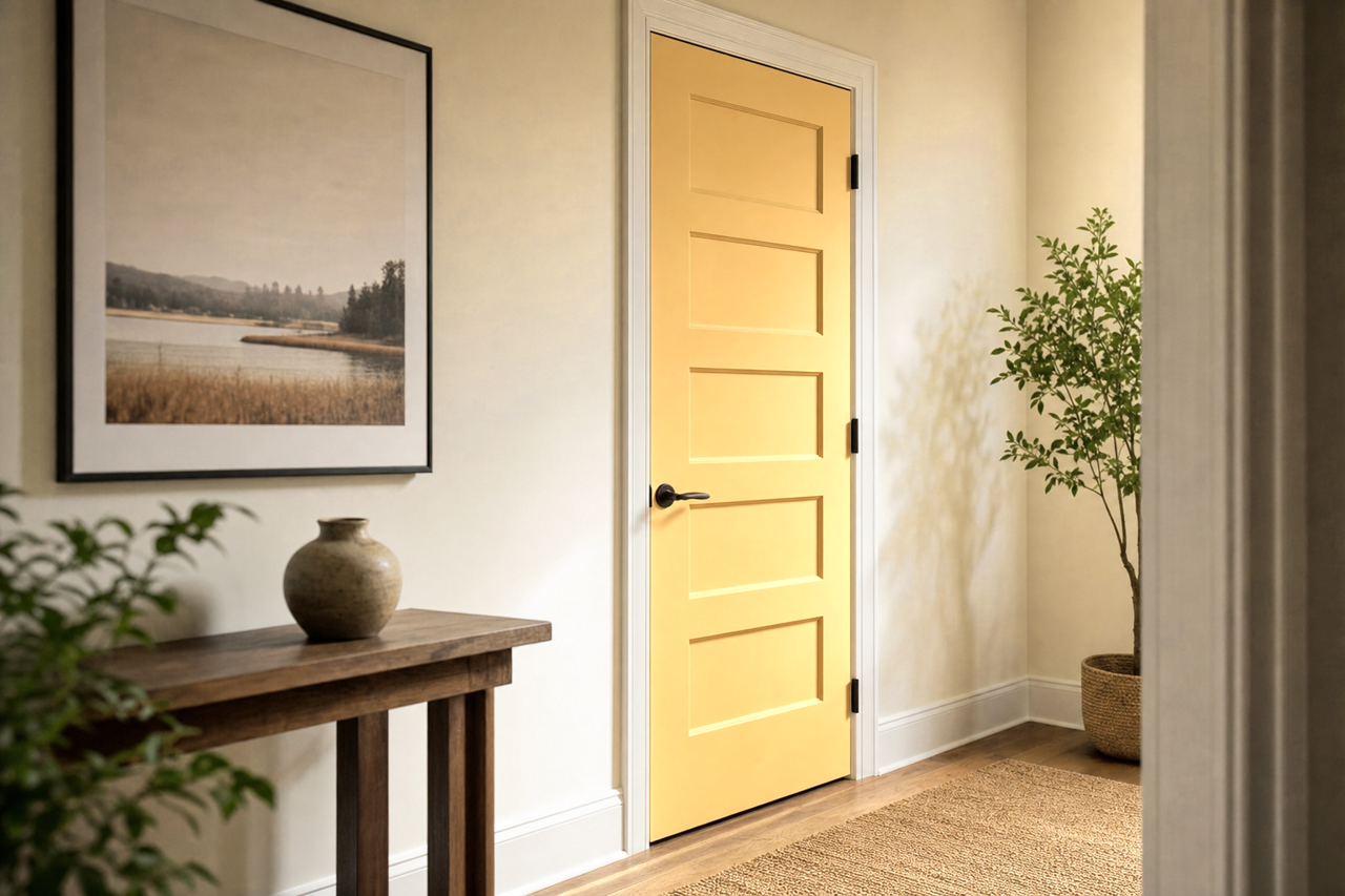 Dijon by Benjamin Moore on interior-doors
